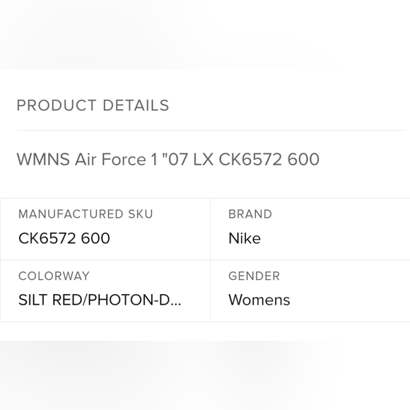 Womens Air Force 1 '07 LX Silt Red/Photon Dust Rouge Limon - Picture 8 of 13